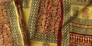 Yellow Bagh Hand Block Printed Pure Cotton Dress Material