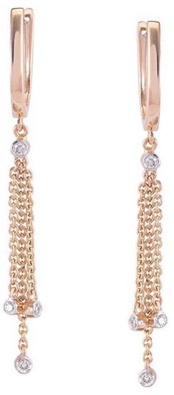 Pink Falls Diamond Hoop Earrings