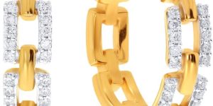 Radiant Bond Diamond Hoop Earrings