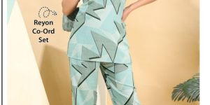 Light Green Printed Women Co Ord Set