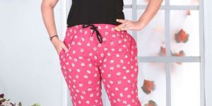 Pink Women Printed Cotton Lower