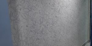 Matt Finish Grey Non Woven Printed Wallpaper