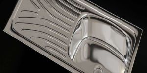 Stainless Steel Single Bowl Sink with Drainboard