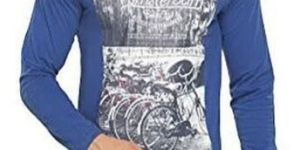 Mens Cotton Full Sleeve Printed T-Shirt