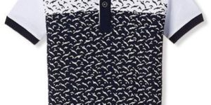 Mens Cotton Printed Polo T-Shirt