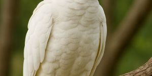 Royal White Cockatoo Tropical Bird Digital Portrait Painting