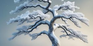 Snow Tree Digital Canvas Painting