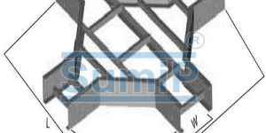 Horizontal Radius Cross Fiberglass Cable Tray