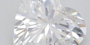 White Heart Shaped Moissanite Stone