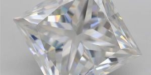 White Square Princess Cut Moissanite Stone