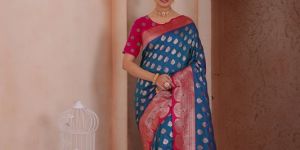 9772 Designer Jari Work Weaving Banarasi Soft Silk Saree