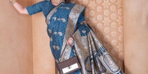 9776 Royal Blue Jari Work Weaving Banarasi Soft Silk Saree