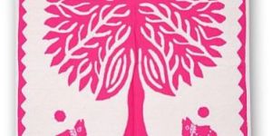 Pink Cotton Patchwork Wall Hanging