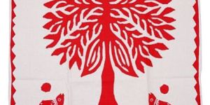 Red Cotton Patch Work Wall Hanging