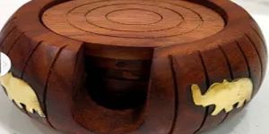 Wooden Round Tea Coaster