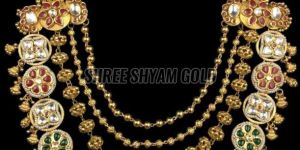 Traditional Rajasthani Meenakari Gold Necklace Set