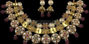 Traditional Royal Meenakari Gold Necklace Set