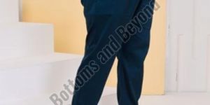 Ladies Teal Blue Satin Silk Pant