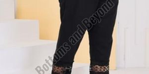 Ladies Twin Lace Black Crochet Pant