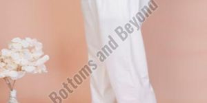 Ladies Twin Weave Off-White Crochet Pants