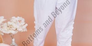Ladies White Kashmiri Embroidery Pant