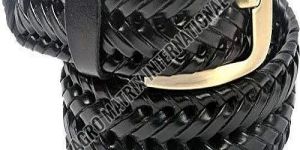 Mens Leather Braided Belt