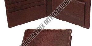 Mens Plain Brown Leather Wallet