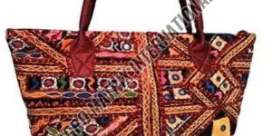 Multicolor Embroidered Cotton Handbag