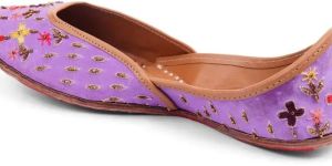 Purple Prays Leather Ladies Jutti