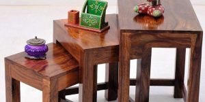 Sheesham Wood Nesting Tables Set