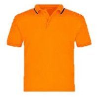 Orange Short Sleeve Men Collar T Shirt