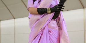 Ladies Violate Silk Sarees