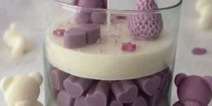 Soy Wax Teddy Bear Shaped Glass Candle