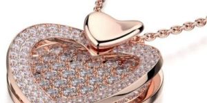 Rose Gold Heart Diamond Pendant
