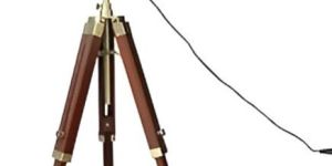 wooden stand antique vintage tripod floor lamp