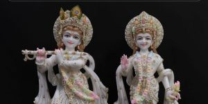 Lord Radha Krishna Marble Statue