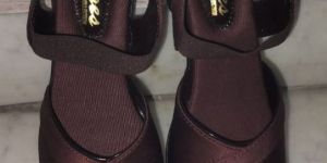 Voges Maroon Heel Ladies Sandal