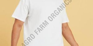 White Relaxed Fit Cotton T-Shirt for Men