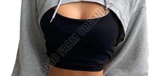 Womens Cropped Pullover Sweatshirt