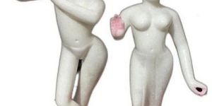 White Marble Iskcon Radha Krishna Statue