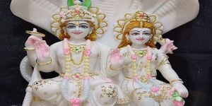 White Marble Laxmi Narayan Statue