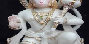 White Marble Lord Hanuman Ji Statue