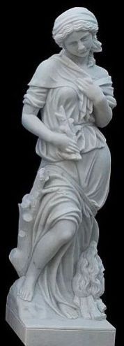 White Marble Roman Woman Statue