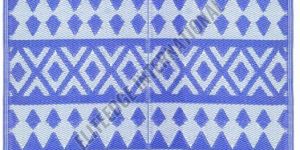 blue white polypropylene mat