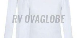 Ladies White Full Sleeve Polyester T-Shirt