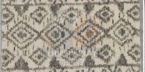 Ivory Tribal Motif Woolen Hand Tufted Rug