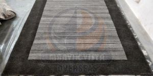 Multi-Tone Grey Striped Wool Viscose Handloom Rug
