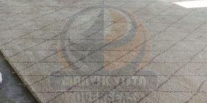 Natural Beige Wool and Viscose Rug