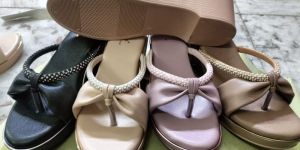 Synthetic Casual Wear Heel Ladies Sandal