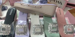 Transparent Rinestones Heel Ladies Sandal